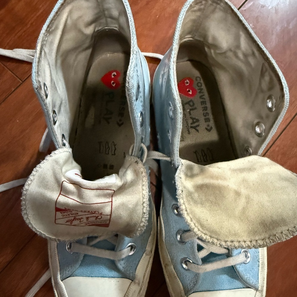Converse Sky Blue High-Top Sneakers comme des garçon - Picture 3 of 8